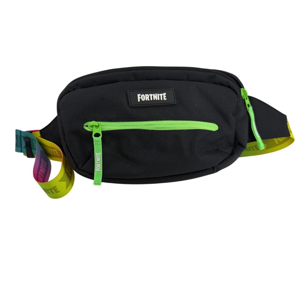 Fortnite Black Rainbow Ombre Strap Adjustable Two Pockets